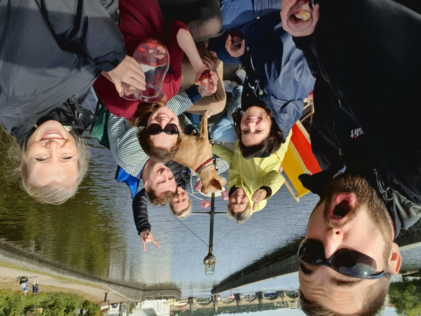 Friends together aboard Miri Boat