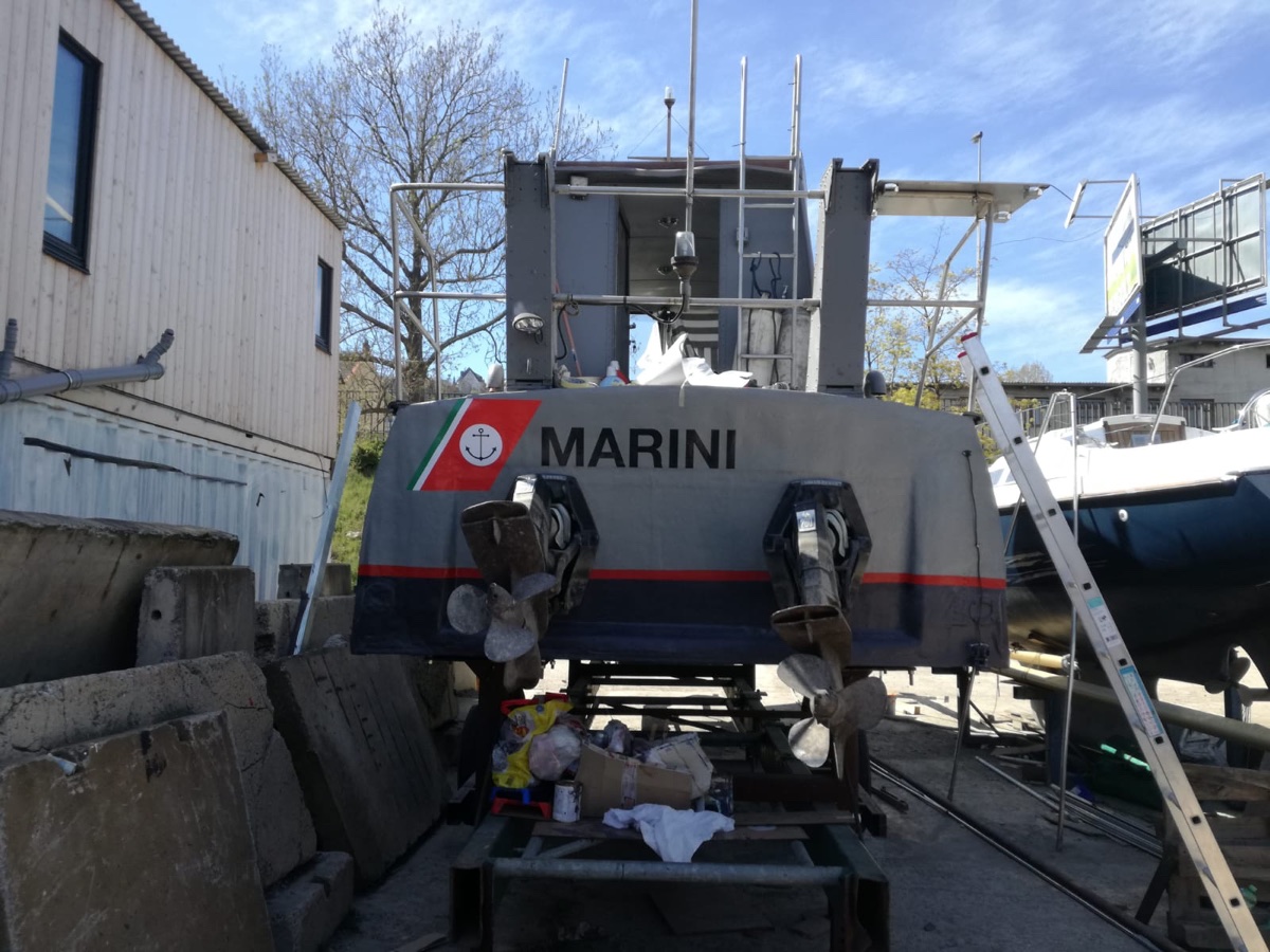 Rear view of Marini Boat