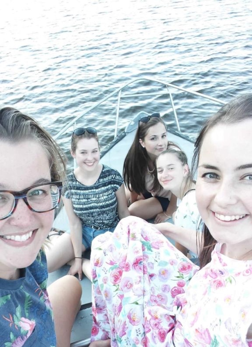 Guests relaxing aboard the boat
